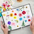 153 Pcs Dried Pressed Flowers for Crafts, Real Pressed Wildflowers Natural Dry Leaves Bulk with Tweezer for Epoxy Resin Jewelry Molds, Candle Soap...