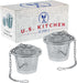 U.S. Kitchen Supply - 2 Premium Stainless Steel Tea Ball Strainer Infusers - 2" Size with Micro Perforated Mesh - Steep Loose Leaf Tea, Herbal, Sp...