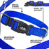 TwoEar Heavy Duty Dog Collar Reflective, Adjustable Nylon Pet Collar with Durable Buckle for Medium Breeds Dog?M, Blue?...