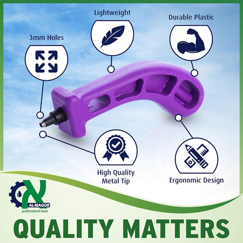 Mini Punch MP-3 Garden Tool: Small Hand Hole Puncher for Drippers, Sprinklers, Irrigation Tube Pipes, 3 mm Holing Tip Included...