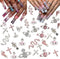 30 Pcs Nail Charms Pink Y2k Chrome Nail Art Rhinestone Charms 3D Cross Snake Saturn Shape with Rhinestones Planet Nail Gems Shiny Jewelry Nail Dec...