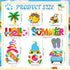 9 Pieces Summer Magnets Summer Fridge Magnet Decals Gnomes Flip Flop Beach Magnetic Stickers for Summer Hawaiian Beach Pool Party Refrigerator Met...