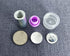 Cover Button Kit -Size24(5/8Inch)-Covered Buttons Tufting Buttons Kit DIY Fabric Cover Buttons with Wire Backs 100 Sets &Tool...