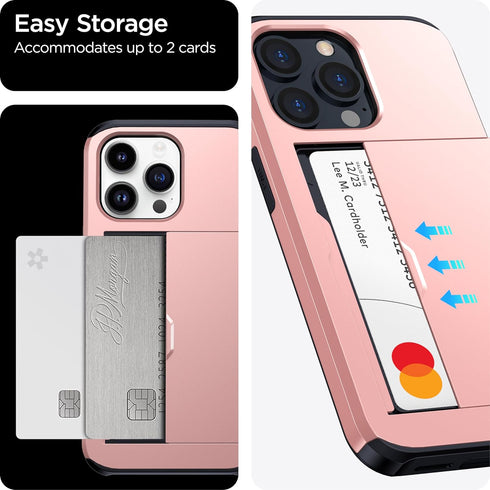???????? ?????? iPhone 14 Pro Case with Card Holder - Wireless Charging Compatible iPhone 14 Pro Wallet Case with Hidden Card Slot for Women and M...
