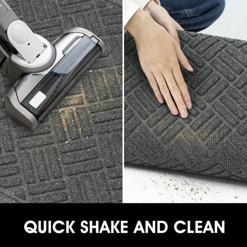 MATALL Front Door Mat 2 Pack Indoor and Outdoor Welcome Mat, Absorbent and Drain Away Water Heavy Duty Entryway Doormat for Front Back Doors, Laun...