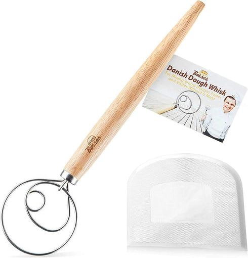 Danish Dough Whisk Bread Mixer - Hook Dutch Pizza Dough Making Bread Mixer Whisk Hooks Accessories Wisks - Great As A Gift...