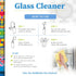 Natural Glass Cleaner Spray- Removes Dirt & Debris for Sparkling Clean Windows & Glass Surfaces at Home, Office & Garage, Includes: 1 Refillable E...