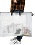 Outus Art Portfolio Bag Poster Storage Bag Poster Board Holder with Handle and Zipper 19 x 25 Inch Organizer Transparent Bag for Large Posters, Po...