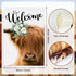 2 Pack Highland Cow Garden Flag, Spring Summer Welcome Sunflower Cow Garden Flag, 12 x 18 Inch Double Sided Vertical Burlap Floral Cow Farmhouse F...