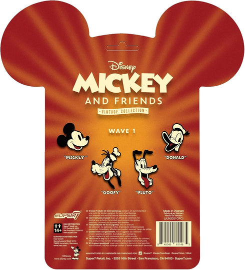 Super7 Disney Mickey and Friends Pluto - 3.75" Disney Action Figure with Accessory Vintage Disney Collectibles and Retro Toys...
