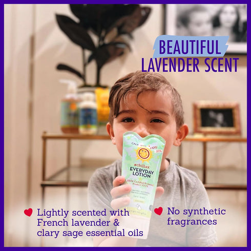 California Kids Chillax Lotion | 100% Plant-Based Skin Care For Kids | Lavender Kids Lotion For Dry Sensitive Skin | Hypoallergenic | 170 g / 6 oz...