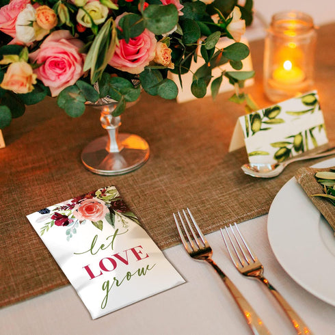 150 Pieces Greenery Seed Packets Let Love Grow Seed Packets Self Adhesive Wedding Envelopes Retro Christmas Valentine Wedding Favors for Guests, 3...