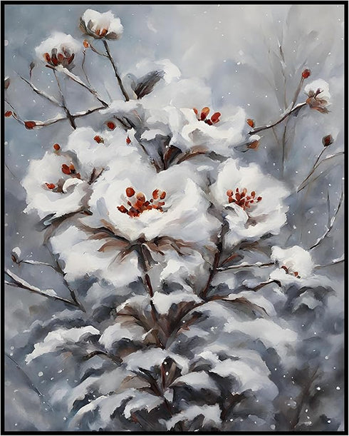 Posterizer 1 pcs-dainty flowers in nature -oil painting style-4-Floral & Botanical Art-Landscape & Nature Art-Living Room Bedroom Decor- unframed ...