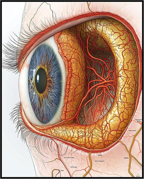 Posterizer 1 pcs-anatomical illustration of the human eye 3-Teachers & Classrooms-Abstract & Modern Art-School and classroom art- unframed wall ar...