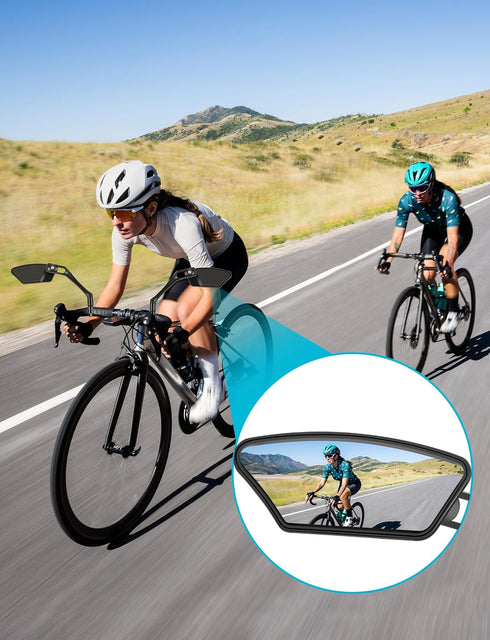 MAGICYCLE 2024 New 360 degree retractable Bike Mirrors 1 Pair Handlebar Rear View Mirror E-Bike Mirrors Adjustable Rotatable Safe Wide Angle HD Gl...