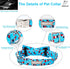 Dog Collars with Bow Tie,Summer Blue ice Cream Star Dog Collar with Safety Metal Buckle Adjustable Puppy Collars for Small Medium Large Dog,Flag B...