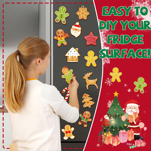 36 Pieces Christmas Magnets Supplies Xmas Refrigerator Magnetic Merry Christmas Fridge Magnet Stickers Happy Holiday Decoration for Car Mailbox Lo...