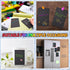 TINNIVI 6 Pads Black Sticky Notes, Large Sticky Notes 4 x 6 Inch, Post It Notes with 2 Metallic Pens, Black Self-Stick Note Pads for Teacher Stude...