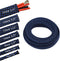 30ft PET Expandable Sleeving Wire Cable Sleeve (1/4", Blue&Black)...