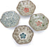 VanEnjoy 4 pcs Colorful Glaze Flower Pattern Ceramic Soy Sauce Dipping Bowls Appetizer Plates Serving Dishes Condiment Dish...