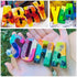 26 Large Letters Silicone Mold Alphabet Crayon Mold Chocolate Mold Biscuit Ice Cube Tray with 12 Sets of Present Packages for DIY Name Letter for ...