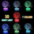 Helmet Shape Optical Illusion Smart 7 Colors Night Light Table Lamp Gifts for Saint, Men, Women, Kids, Boys, Teens...