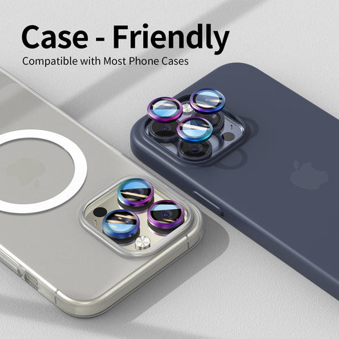 Camera Lens Protector for iPhone 15 Pro Max/15 Pro/15/15Plus/14 Pro Max/14 Pro/13Pro Max/13Pro for Sapphire Glass Alloy Ring Camera Cover Screen P...