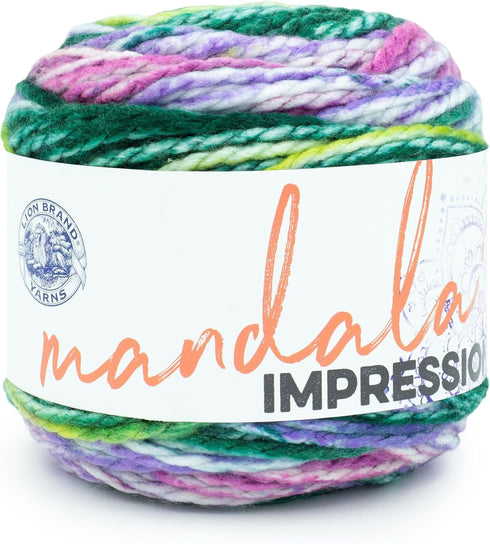 Lion Brand Yarn Mandala Impressions, Bulky Yarn, Mermaid, 1 Pack......
