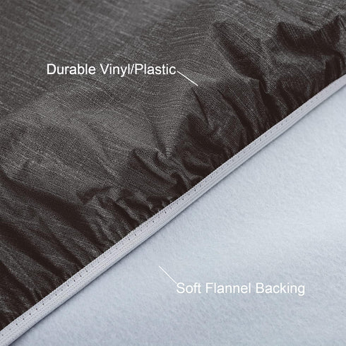 NLMUVW Round Fitted Vinyl Tablecloth with Elastic Edge 100% Waterproof Oil Proof PVC Table Cloth Wipe Clean Table Cover for Indoor and Outdoor, Bl...