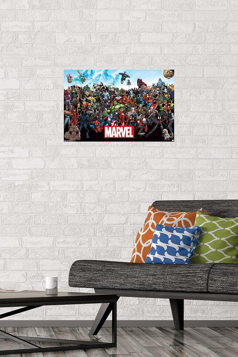 Trends International Marvel Comics The Marvel Lineup Wall Poster, 22.4L x 14.7W, Premium Unframed Version...