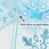 HUIHUANG Snowflake Glitter Wired Ribbon, Blue and White Snowflake Ribbon for Christmas Tree, 2-1/2" x 25 Yards Christmas Ribbon for Tree, Bows Mak...