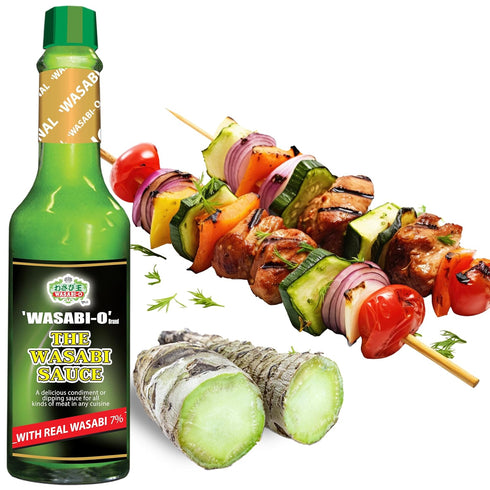 Wasabi-O Hot & Spicy Wasabi Sauce - Real Japanese Sauce - Vegan, Gluten-Free & Organic Wasabi - Mild Heat for Sushi, Seafood, Steak, Dipping - 1 X...