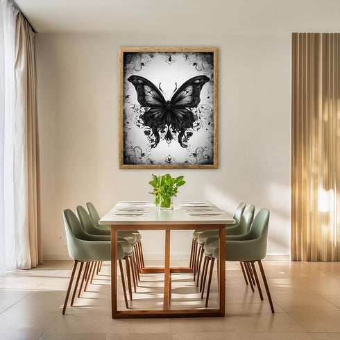 Posterizer 1 pcs- fancy black gothic butterfly-Gothic Art-Art for Animal Lovers- Living Room Bedroom Decor- unframed wall art...