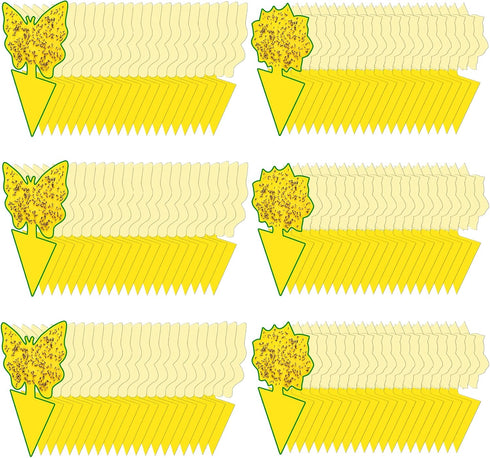 120 Pack Fungus Gnat Traps for House Indoor, Fungus Traps Fruit Fly Traps for Indoors Gnats Sticky Traps for Plants Yellow Sticky Traps for Gnats...