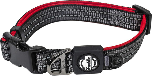 Nylon Dog Collar – Reflective – Franklin Pet Supply Co™ – Comfort Fit – Neoprene – Adjustable – Small – Red...