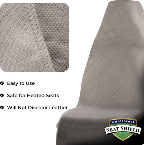 Seat Cover - Washable Car Seat Protector from Sweat, Food, Dirt after Gym, Swimming etc. - Universal Gray Public Car Seat Covers for Transit Bus, ...