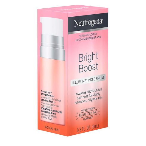 Neutrogena Bright Boost Illuminating Face Serum with Neoglucosamine & Turmeric Extract for Even Skin Tone, Resurfacing Serum for Face to Reduce Da...