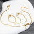 Dainty Gold Bow Ribbon Knot Jewelry Set with Stud Earrings Choker Necklace Bracelet for Women, Y2K Girly Cute Classic Snake Chain Bowknot Balletco...