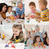 14-Piece 3-Inch Wooden Dinosaur Stacking Toys for Kids 3-7, STEM Educational Party Favors...