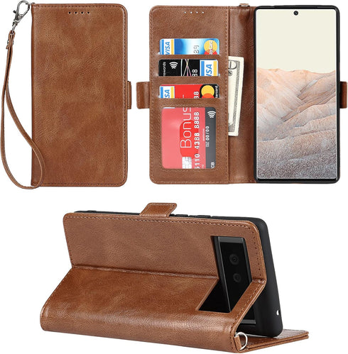 ?????? for Google Pixel 6 Pro Case Wallet with Card Holder,for Pixel 6 Pro 5G Phone Case for Women,Flip Cover with Credit Card Slots,PU Leather wi...