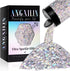 Holographic Chunky Glitter, 190g/6.7oz Chunky and Fine Mixed Craft Glitter, Bulk Laser Sequin Glitter for Face Body Nail Art,Epoxy Resin Tumbler J...