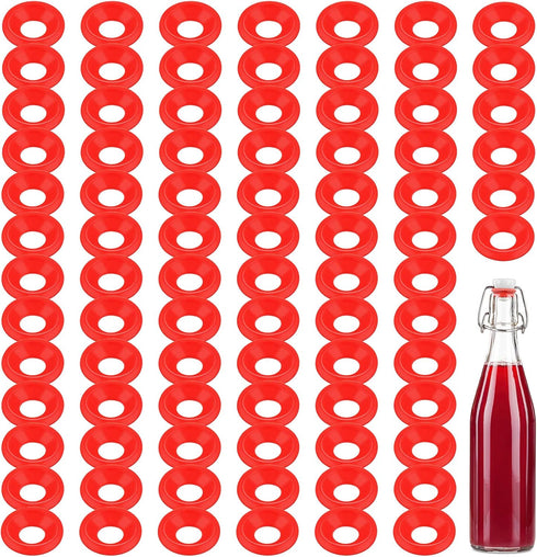 70 Pieces Silicone Rubber Gaskets Washer for Swing Flip Bottles Swing Top Washers Leak-proof Seals Compatible with Grolsch Bottle Home Brew Beer S...