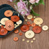 uxcell 50Pcs Wooden Buttons, 18mm(3/4") 4 Hole Round Wood Sewing Button Craft for Sewing DIY Craft Clothing, Coffee...