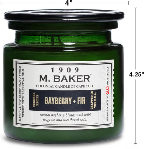 Colonial Candle Bayberry Fir Scented Jar Candle | 2-Wick Natural Soy Blend Wax Candle for Home | Relaxing Aromatherapy Candle Infused with Essenti...