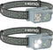 Grey Rechargeable LED Headlamp, 2 Pack 2500 Lumen Head Lamp with Motion Sensor, 7 Modes Bright Head Light, USB Recharge Flashlight Camping Accesso...