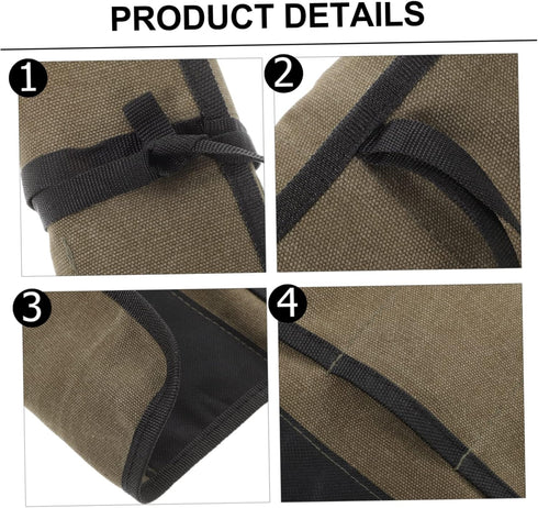 DOITOOL Roll Pouch for Craftwork Electricians Bag Up Carving Electrician Organizer Tool Pockets Hvac Woodworking Mechanic Carpenter Spanner Handym...