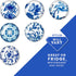 Jolitee Blue and White Chinoiserie Glass Magnets, Strong Kitchen Refrigerator Magnets, Small Decorative Magnets for Whiteboard Cabinets, Cute Frid...