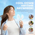 Portable Mini Handheld Fan, Foldable, USB Rechargable Battery, Two Wind Speeds, Travel, Outdoors, Sports, Office (Pink)...