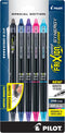 PILOT FriXion Synergy Clicker Erasable, Refillable & Retractable Gel Ink Pens, Extra Fine Point, Assorted Ink Colors, 5-Pack (18244)...