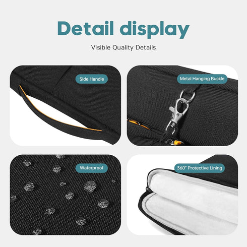 Omnpak for 13.6 inch MacBook Air Case Sleeve Compatible with MacBook Air 13.6 M3/M2/M1,MacBook Pro 13-14 inch,Recycled PET Laptop Carrying Case wi...